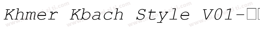 Khmer Kbach Style V01字体转换